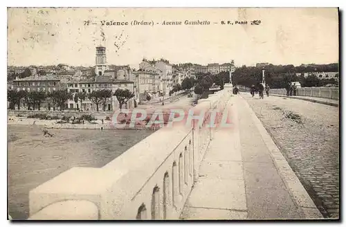 Cartes postales Valence drome avenue gambetta b.f. paris