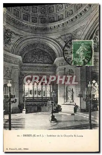 Cartes postales Dreux Interieur de la chapelle st louis