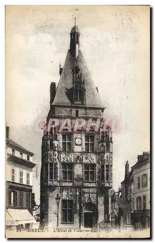 Cartes postales Dreux l'hotel de ville ll