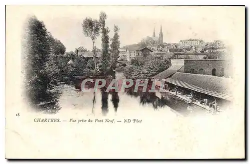 Ansichtskarte AK Chartres Vue prise du Pont Neuf Lavoir