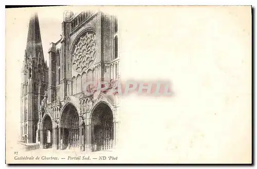 Cartes postales Chartres Cathedrale de Chartres Portail Sud