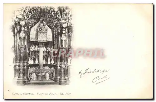Ansichtskarte AK Chartres Cathedrale de Chartres Vierge du Pilier