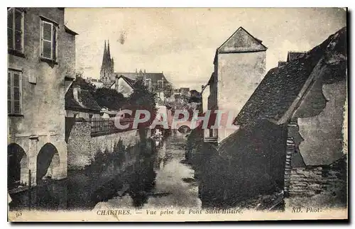 Ansichtskarte AK Chartres Vue prise du Pont Saint Hilaire