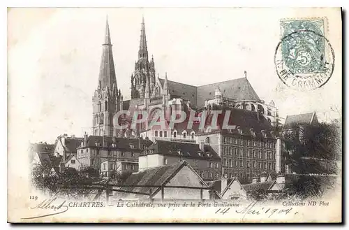 Ansichtskarte AK Chartres La Cathedrale vue prise de la Porte Guilloune