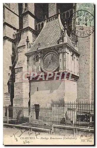 Ansichtskarte AK Chartres Horloge Renaissance (Cathedrale)