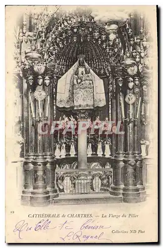 Ansichtskarte AK Chartres Cathedrale de Chartres La Vierge du Pilier