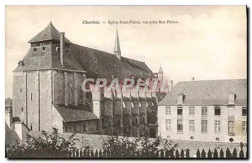 Cartes postales Chartres Eglise Saint Pierre vue prise Rue Petion