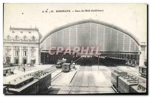 Ansichtskarte AK Bordeaux Gare du Midi (Interieur) Trains Train