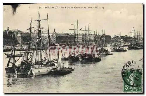 Cartes postales Bordeaux Les Bateaux Morutiers en Rade Bateaux