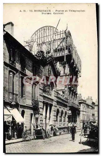 Cartes postales Bordeaux Port Autonome de Bordeaux Postes Telegraphes Bureau Central