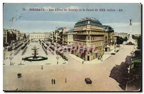 Cartes postales Bordeaux Les Allees de Tourny et le Cours du XXX Juillet