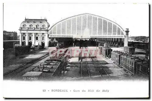 Cartes postales Bordeaux Gare du Midi Train Trains