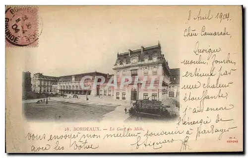 Cartes postales Bordeaux La Gare de Midi