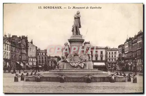 Ansichtskarte AK Bordeaux Le Monument de Gambella