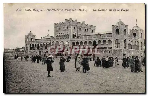 Ansichtskarte AK Hendaye Cote Basque Hendaye Plage (B P) le Casino vu de la plage