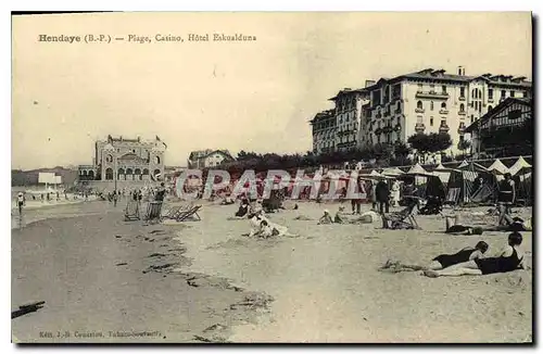 Ansichtskarte AK Hendaye Plage Casino Hotel Eskualduna