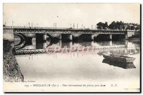 Ansichtskarte AK Hendaye Pont international des pietons pour Irus