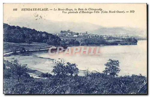 Ansichtskarte AK Hendaye Plage Le Mont Haya la Baie de Chingoudy vue generale d'Hendaye ville(cote Nord ouest)