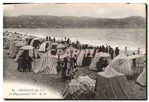 Ansichtskarte AK Hendaye La Plage pendant l'Ete