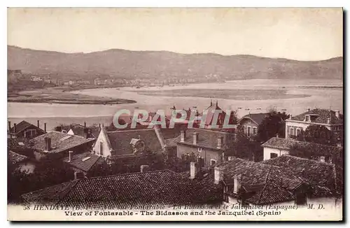 Cartes postales Hendaye Vue Fontarabie La Bidassoa et le Jaizquibel(Espagne)