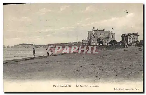 Cartes postales Hendaye La Plage et le Casino