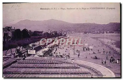 Ansichtskarte AK Hendaye Plage Boulevard de la Plage et Fuenterrabia(Espagne)