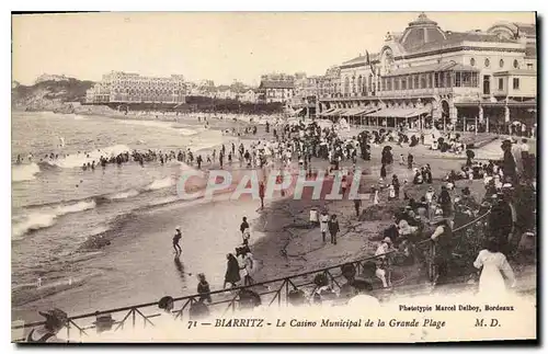 Cartes postales Biarritz Le Casino Municipal de la Grande Plage