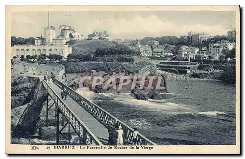 Cartes postales Biarritz La Passerelle du Rocher de la Vierge