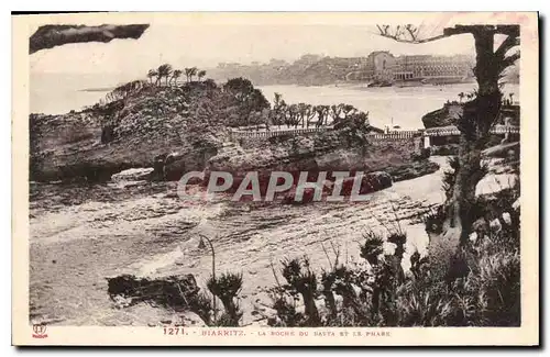 Ansichtskarte AK Biarritz La Roche du Basta et le Plage