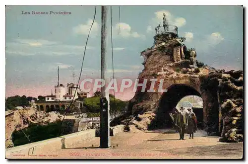 Ansichtskarte AK Biarritz Les Basses Pyrenees Ruines de la vierge et semaphore