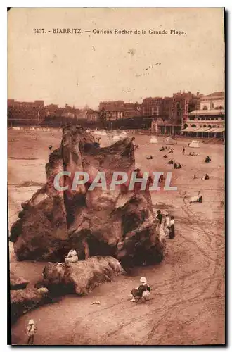 Cartes postales Biarritz Curieux de la Grande Plage