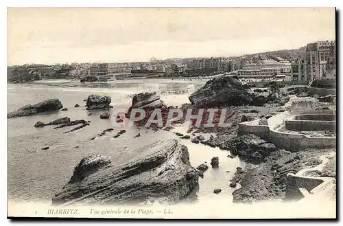 Cartes postales Biarritz Vue generale de la Plage