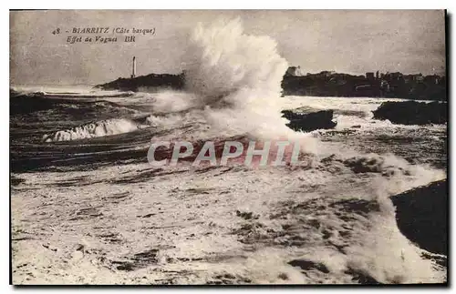 Ansichtskarte AK Biarritz (Cote basque) Effet de Vagues