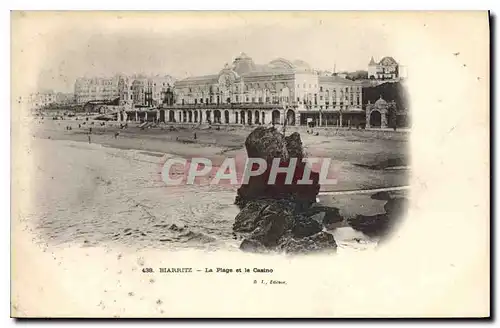 Cartes postales Biarritz La Plage et le Casino