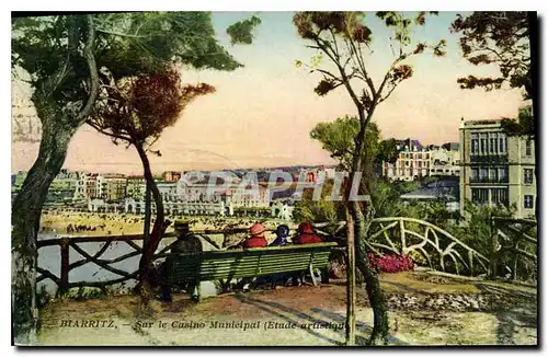 Cartes postales Biarritz Sur le Casino Municioal (Etude artistique)