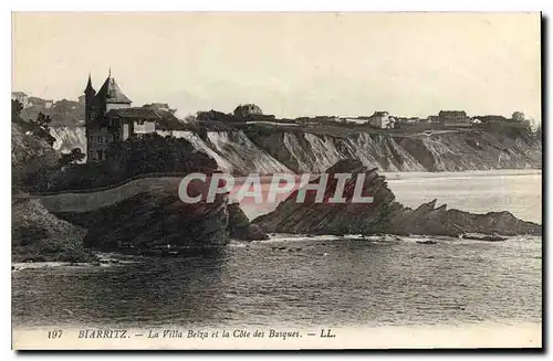 Ansichtskarte AK Biarritz La Villa Belza et la Cote des Basques