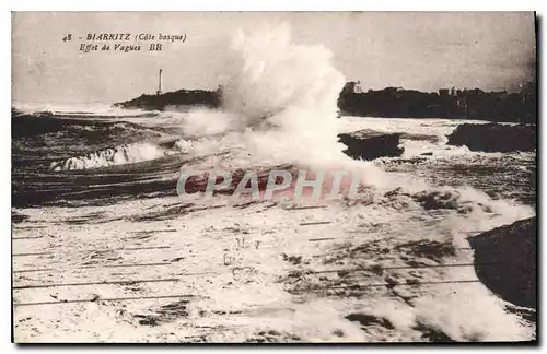 Ansichtskarte AK Biarritz (Cote basque) Effet de Vagues