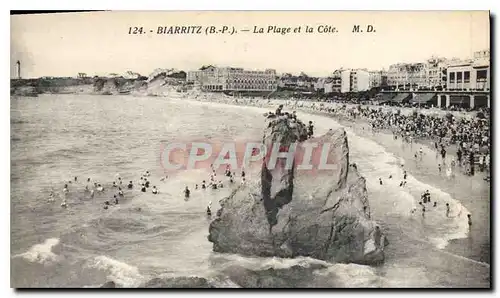 Cartes postales Biarritz La Plage et la Cote