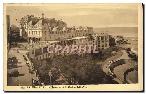 Cartes postales Biarritz La Terrasse et le Casino Belle Vue