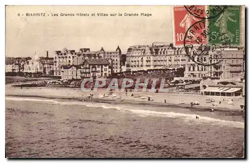 Ansichtskarte AK Biarritz Les Grands Hotel et Villas sur la Grande Plage