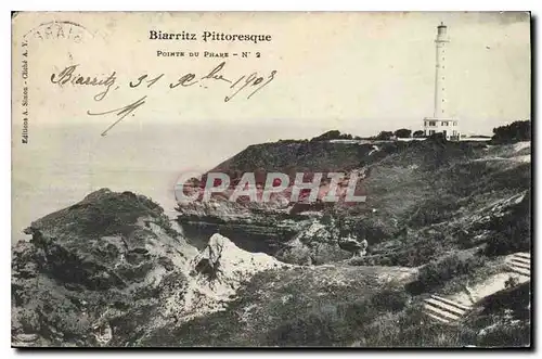 Ansichtskarte AK Biarritz Pittoresue Pointe du Phare