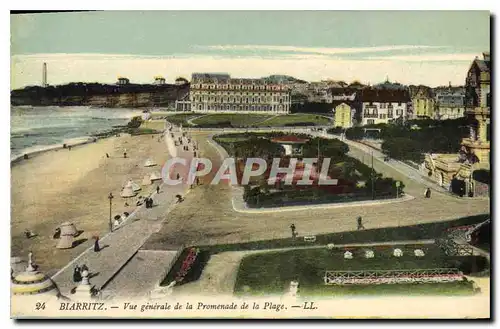 Cartes postales Biarritz Vue generale de la Promenade de la Plage