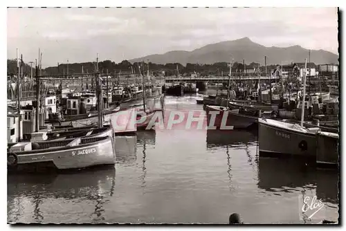 Cartes postales moderne Saint Jean de Luz (Basses Pyr) Le Port et au fond la Rhune Bateaux