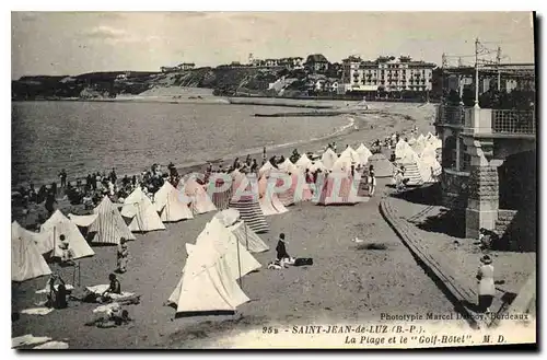 Cartes postales Saint Jean de Luz La Plage et le Golf Hotel