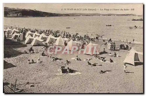 Cartes postales Saint Jean de Luz (cote Basque) La Plage a l'heure du bain