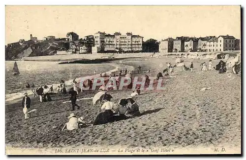 Cartes postales Saint Jean de Luz La Plage et le Golf Hotel