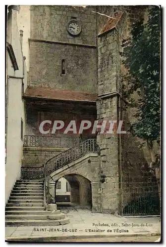 Ansichtskarte AK Saint Jean de Luz L'Escalier de l'Eglise