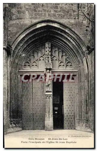 Cartes postales Saint Jean de Luz Cote Basque Porte Principale de l'Eglise St Jean Baptiste