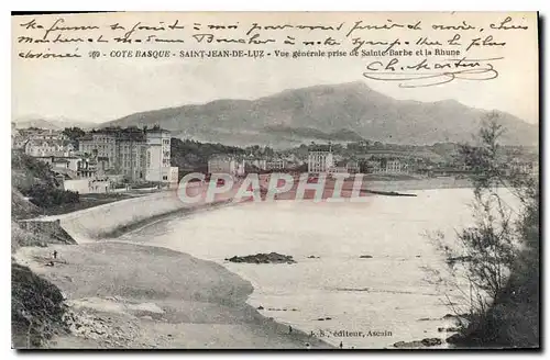 Cartes postales Saint Jean de Luz Cote Basque Vue generale prise de Sainte Barbe et la Rhune