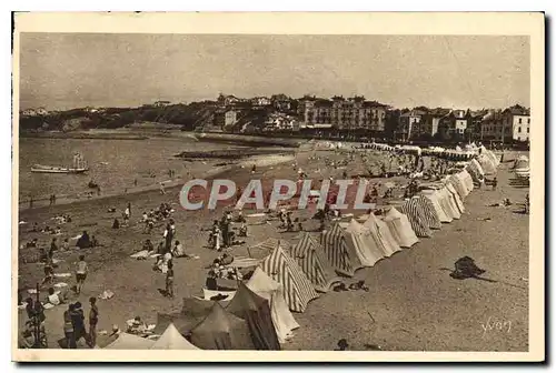 Ansichtskarte AK Saint Jean de Luz ( Basses Pyrenees) La Plage et la Pointe Sainte Barbe